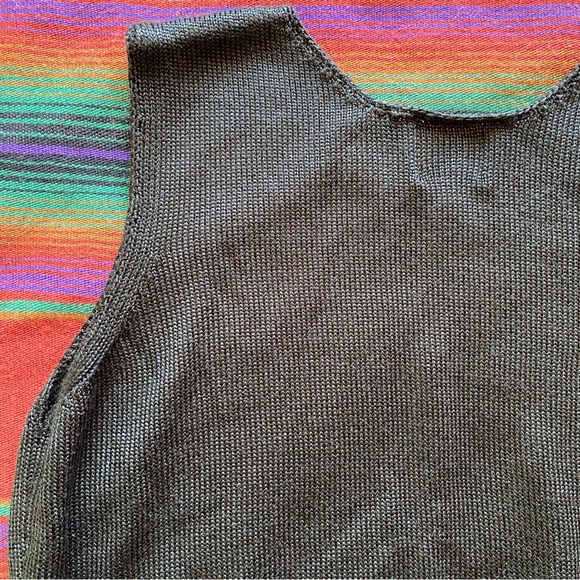 VTG Fia Italia Handloomed Knit Sweater tank Top! Rayon/Cotton. Large. - Picture 12 of 14